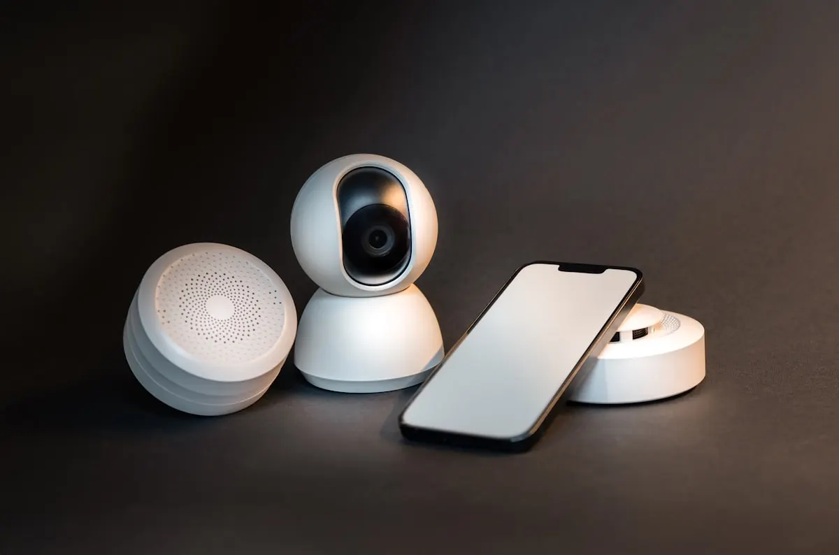 Smart security camera system with smartphone for remote viewing